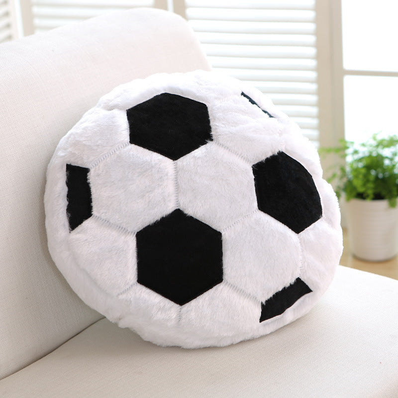KTX-106835 Creative Football Shaped Plush Cushion for Comfortable Leaning with PP Cotton Filling