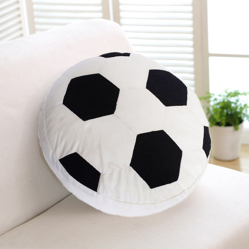 KTX-106835 Creative Football Shaped Plush Cushion for Comfortable Leaning with PP Cotton Filling
