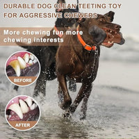 HKM-106835 Durable Indestructible Dog Chew Toy for Large Breeds - Bacon Flavor, Squeaky, Heavyweight Design for Aggressive Chewers