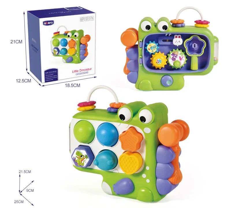 HKM-106963 Educational Dinosaur Sorting and Matching Blocks for Kids - Safe and Engaging Montessori Toy