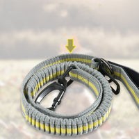 HKM-106963 Explosion-proof Elastic Retractable Dog Leash - Yellow/Army Green, Max Pull Force 280KG, 1.45M Length