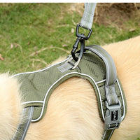 HKM-106963 Explosion-proof Elastic Retractable Dog Leash - Yellow/Army Green, Max Pull Force 280KG, 1.45M Length