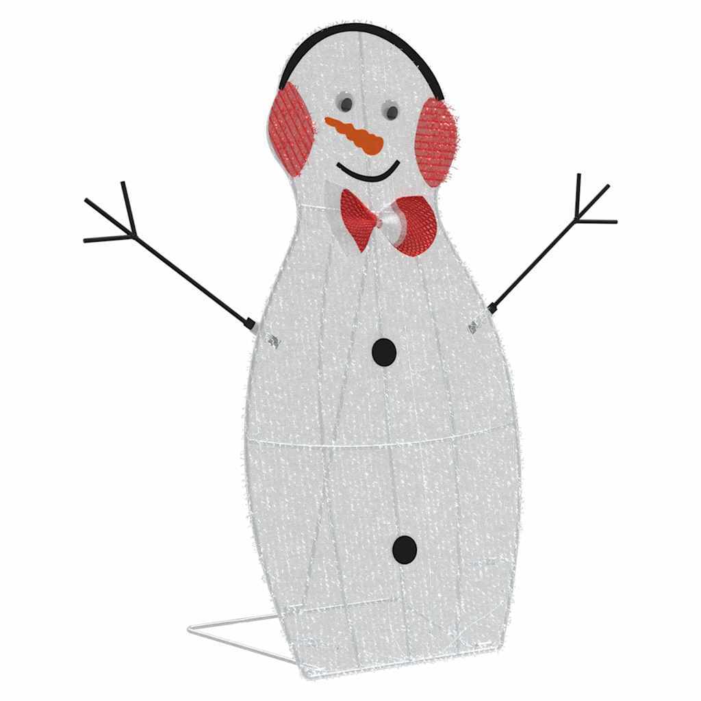HKM-106963 Light-Up Snowman Family Set - 3-Piece Warm White Holiday Decoration for Indoor and Outdoor Use