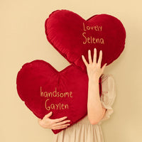 HKM-106963 Red Alien Love Embroidered Pillow Cushion, 40X50cm, Blended Material