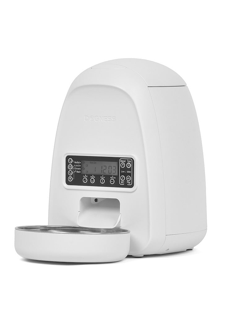 HKM-107027 Cat and Dog Automatic Feeder with Timing Function and 1L Water Dispenser, 2L Capacity, Fresh Food Storage