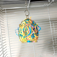 HKM-107091 Iron Bird Cage Foraging Toy with Brush - 7.5 x 17cm