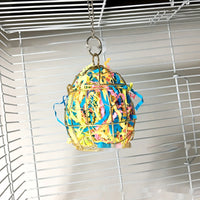HKM-107091 Iron Bird Cage Foraging Toy with Brush - 7.5 x 17cm