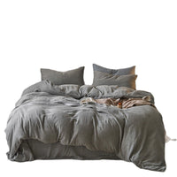 HKM-107155 Japanese-Style Pure Cotton Jacquard Bedding Set - Four Pieces, Various Colors