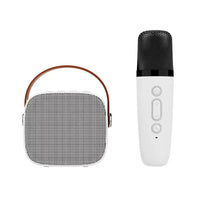 HKM-107155 Mini Portable Karaoke Speaker with Wireless Microphone and LED Light for Kids and Adults