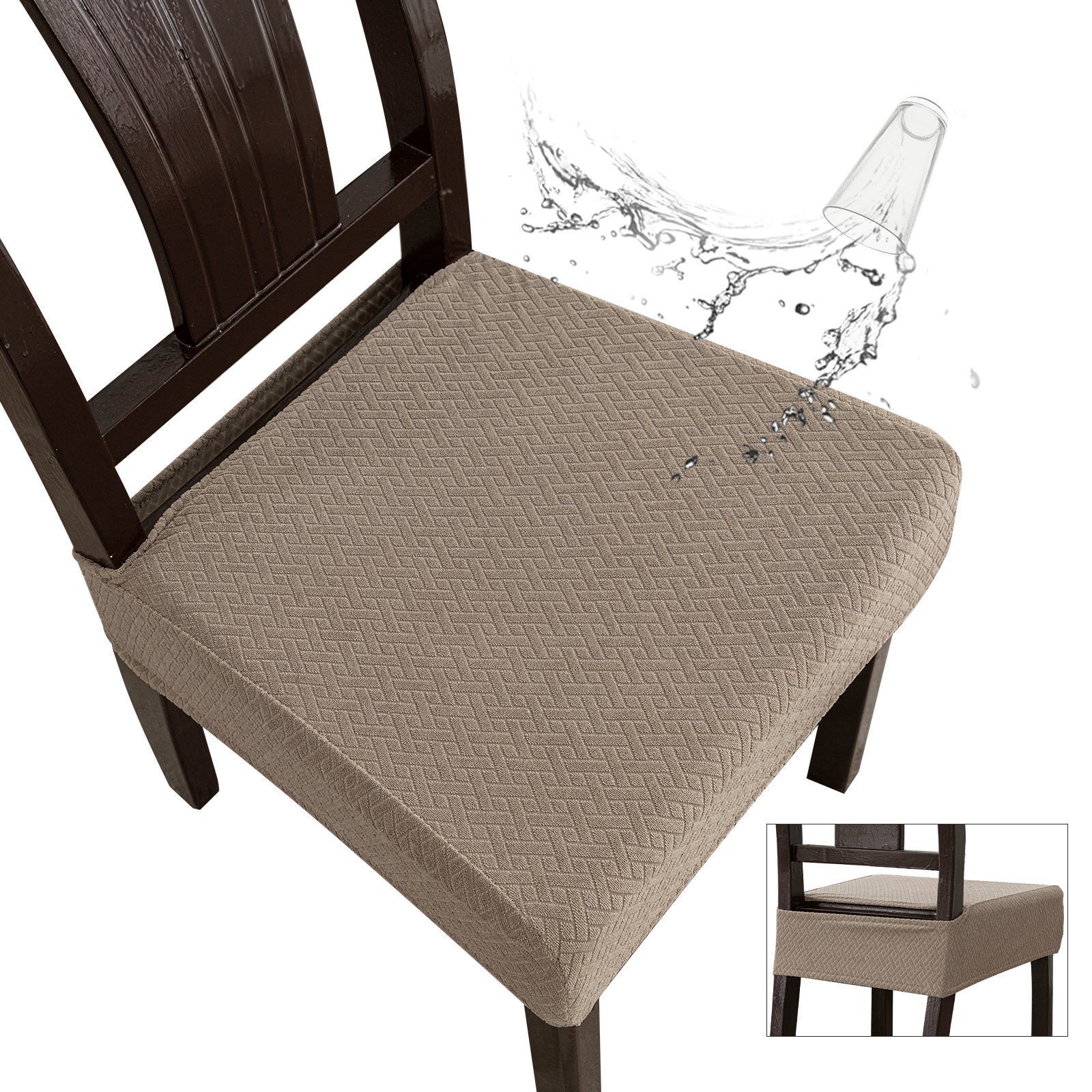HKM-107219 Waterproof Polyester Rectangular Chair Cover in Various Colors - Non-Slip, Dustproof, Wear-Resistant