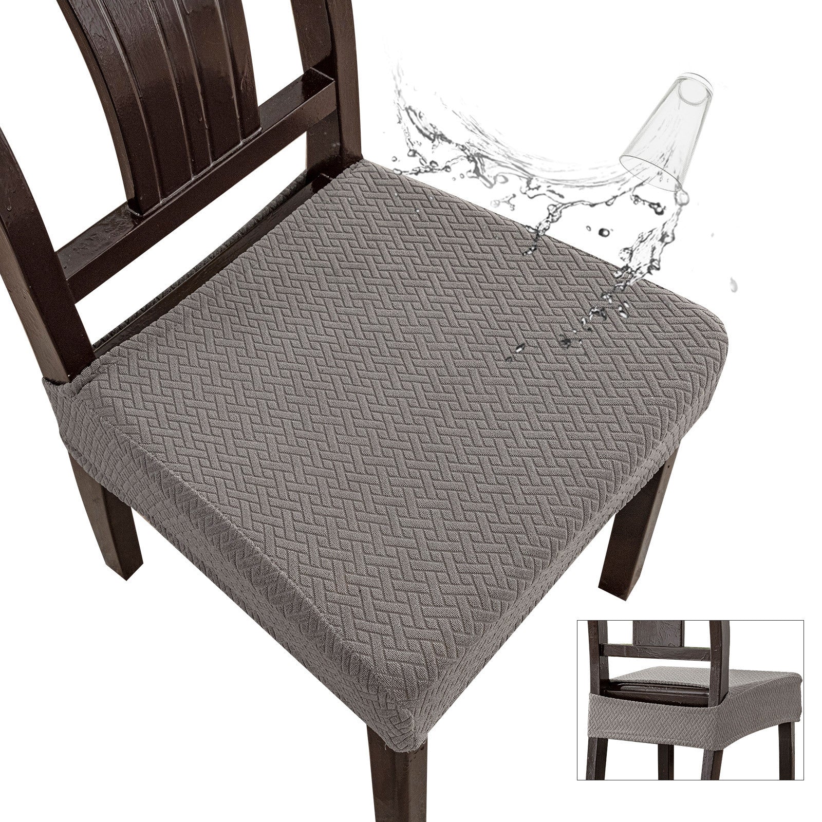 HKM-107219 Waterproof Polyester Rectangular Chair Cover in Various Colors - Non-Slip, Dustproof, Wear-Resistant
