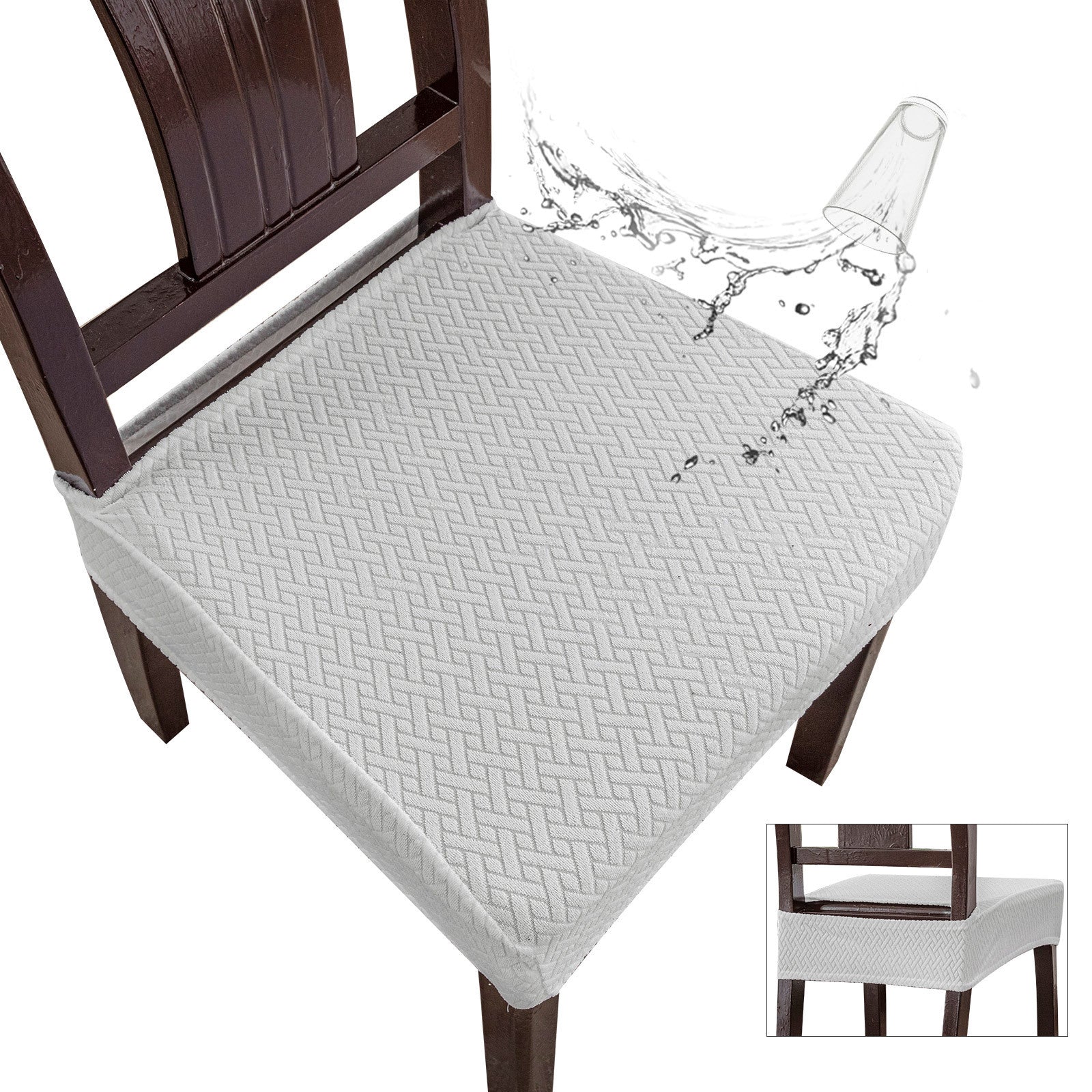HKM-107219 Waterproof Polyester Rectangular Chair Cover in Various Colors - Non-Slip, Dustproof, Wear-Resistant