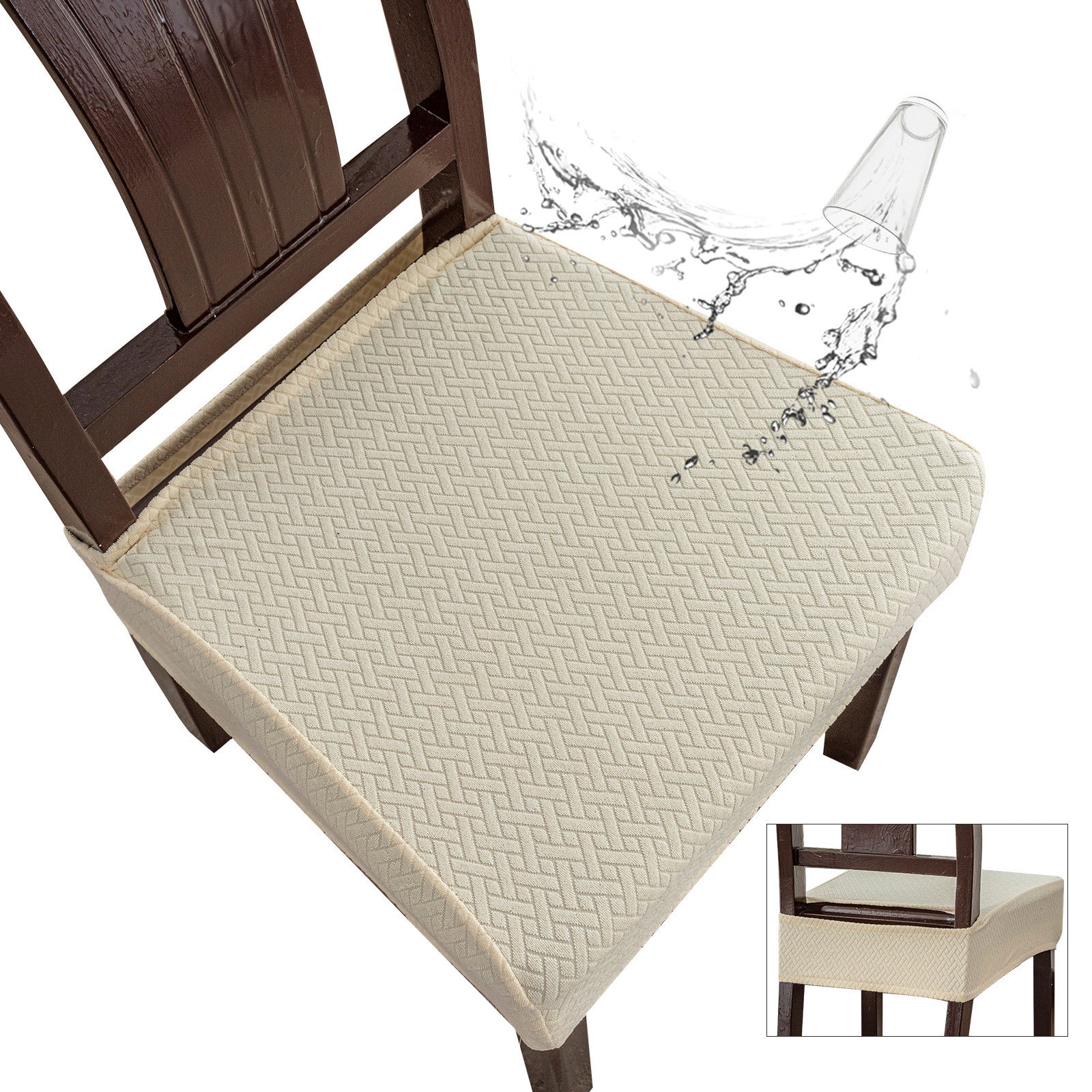 HKM-107219 Waterproof Polyester Rectangular Chair Cover in Various Colors - Non-Slip, Dustproof, Wear-Resistant