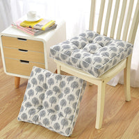 HKM-107283 Thick Cotton Linen Tatami Chair Cushion - Geometric Abstract Design, 10-12cm Thickness, PP Cotton Filling, 40x40cm or 45x45cm Options