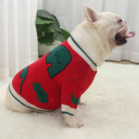 HKM-107411 Elephant Red Cartoon Sweater for Short Fat Dogs in Wool - Sizes S, M, L, XL
