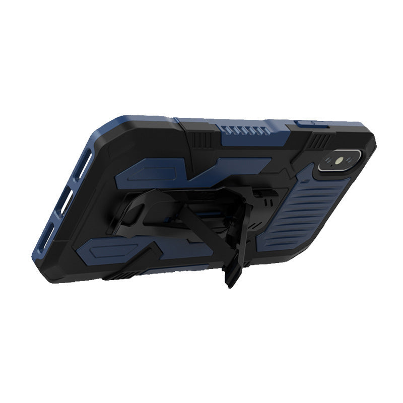 HKM-107411 Two-in-One Mobile Phone Case with Magnetic Back Clip and Kickstand for Samsung, Apple, OPPO, vivo, Huawei, Motorola, and Xiaomi