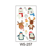 HKM-107923 Luminous Tattoo Sticker - Waterproof Santa Claus Design for Parties and Home Decor