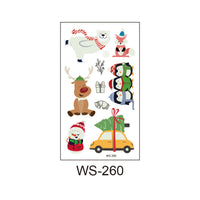 HKM-107923 Luminous Tattoo Sticker - Waterproof Santa Claus Design for Parties and Home Decor