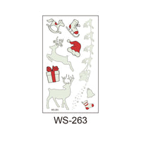 HKM-107923 Luminous Tattoo Sticker - Waterproof Santa Claus Design for Parties and Home Decor
