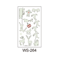HKM-107923 Luminous Tattoo Sticker - Waterproof Santa Claus Design for Parties and Home Decor