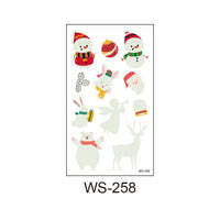 HKM-107923 Luminous Tattoo Sticker - Waterproof Santa Claus Design for Parties and Home Decor