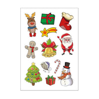 HKM-107923 Luminous Tattoo Sticker - Waterproof Santa Claus Design for Parties and Home Decor