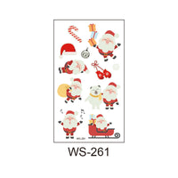 HKM-107923 Luminous Tattoo Sticker - Waterproof Santa Claus Design for Parties and Home Decor