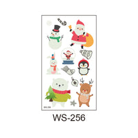 HKM-107923 Luminous Tattoo Sticker - Waterproof Santa Claus Design for Parties and Home Decor