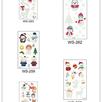 HKM-107923 Luminous Tattoo Sticker - Waterproof Santa Claus Design for Parties and Home Decor