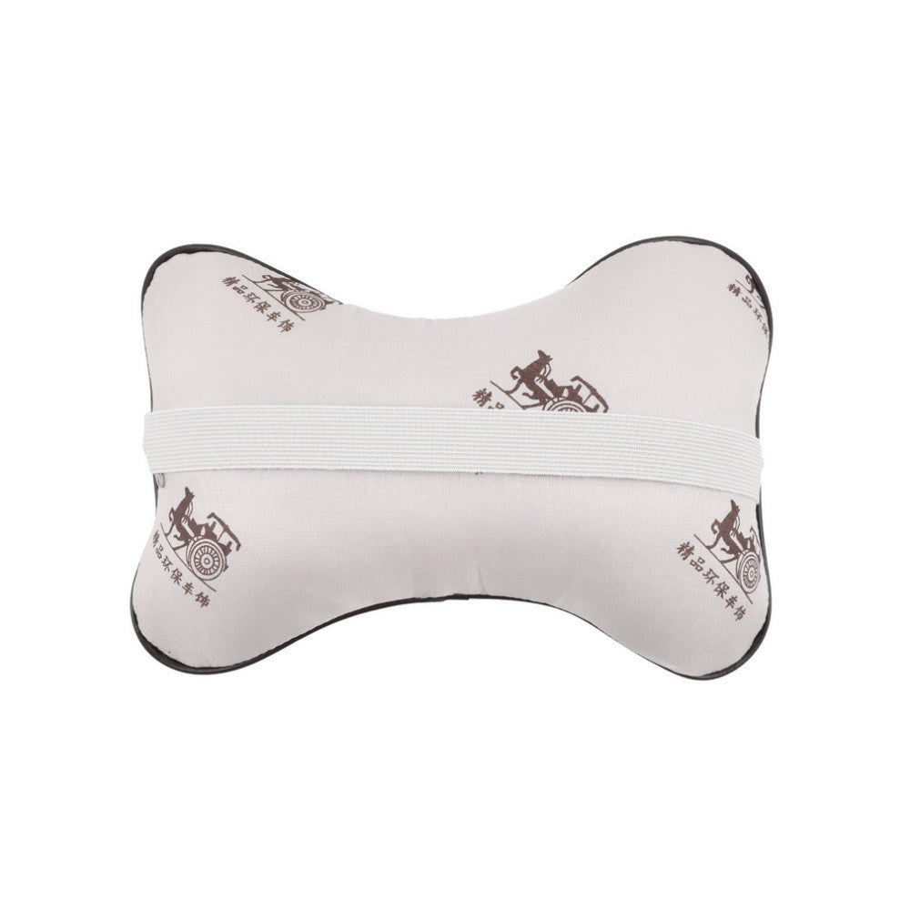 HKM-107987 Car Seat Bone Pillow - PVC Leather Headrest with 100% Cotton Filling for Comfort and Support