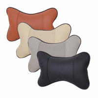 HKM-107987 Car Seat Bone Pillow - PVC Leather Headrest with 100% Cotton Filling for Comfort and Support
