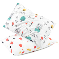 HKM-107987 Soft Breathable Gauze Infant Pillowcase Set - Travel Size 33x45cm, 2-Piece Design