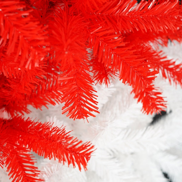 HKM-108115 6FT LED Lighted Whimsical Christmas Tree in Santa's Hat Shape with 1050 Branch Tips