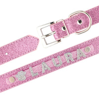 HKM-108307 Personalized PU Leather Dog Collar with Adjustable Fit and Zinc Alloy Accessories
