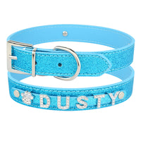 HKM-108307 Personalized PU Leather Dog Collar with Adjustable Fit and Zinc Alloy Accessories