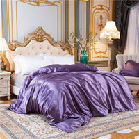 HKM-108307 Sophisticated Summer Bare Ice Silk Quilt Cover Set - Multiple Elegant Colors Available
