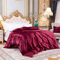 HKM-108307 Sophisticated Summer Bare Ice Silk Quilt Cover Set - Multiple Elegant Colors Available