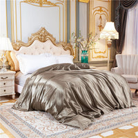 HKM-108307 Sophisticated Summer Bare Ice Silk Quilt Cover Set - Multiple Elegant Colors Available