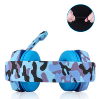 HKM-108371 Wired Luminous Gaming Headset T-176 with Strong Bass and Soft PU Leather Earmuffs