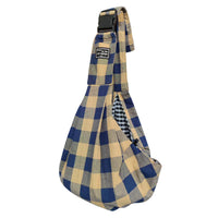 HKM-108499 Red and Black Plaid Adjustable Shoulder Strap Bag