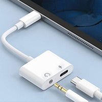 HKM-108499 Type C Digital Adapter with DAC Decoding to 3.5mm Audio Cable - 9CM Length, 2 in 1 Connector