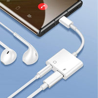 HKM-108499 Type C Digital Adapter with DAC Decoding to 3.5mm Audio Cable - 9CM Length, 2 in 1 Connector
