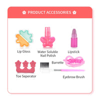 HKM-108563 Children's Non-Toxic Simulation Makeup Set for Girls Ages 3+ - Fun Cosmetic Play Box