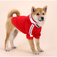 HKM-108563 Cozy Cotton Sweater for Small and Medium-Sized Dogs in Black and Red