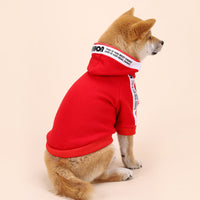 HKM-108563 Cozy Cotton Sweater for Small and Medium-Sized Dogs in Black and Red