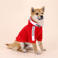 HKM-108563 Cozy Cotton Sweater for Small and Medium-Sized Dogs in Black and Red