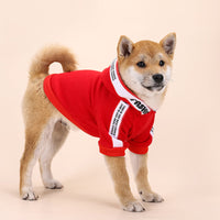 HKM-108563 Cozy Cotton Sweater for Small and Medium-Sized Dogs in Black and Red