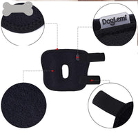 HKM-108627 Anti-Licking Dog Bandage – Adjustable Joint Support in Black, Sizes S to XL
