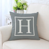 HKM-108755 Geometric Abstract Grey Polyester Twill Pillowcase - Single-Sided, 45x45cm