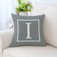 HKM-108755 Geometric Abstract Grey Polyester Twill Pillowcase - Single-Sided, 45x45cm